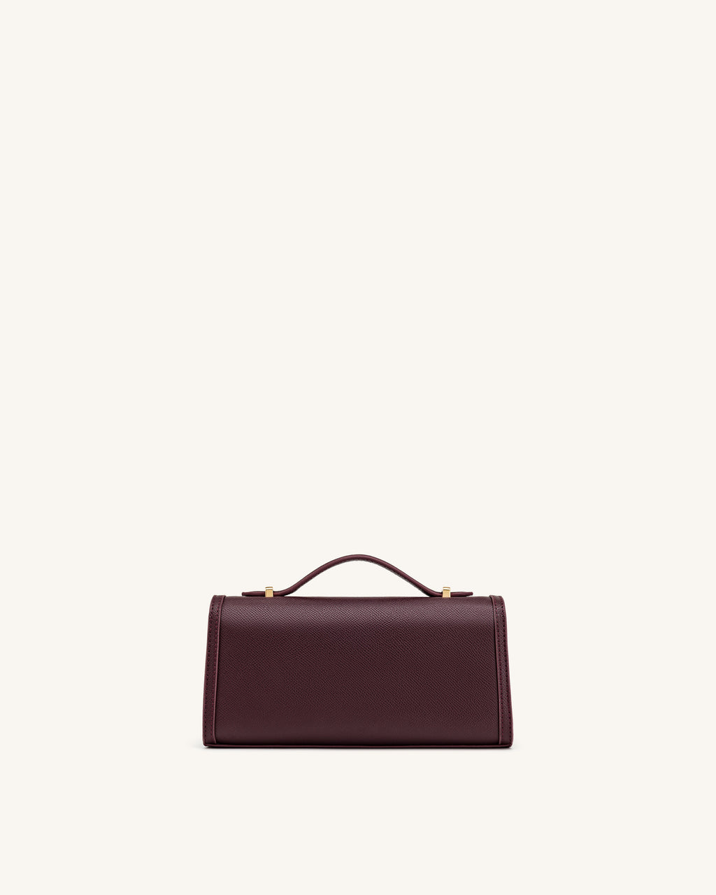 Delphine Saffiano Top Handle Bag - Deep Burgundy