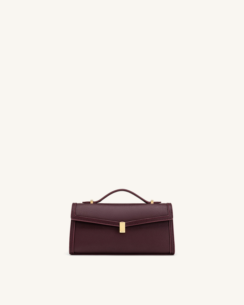 Delphine Saffiano Top Handle Bag - Deep Burgundy