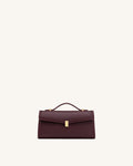 Delphine Saffiano Top Handle Bag - Deep Burgundy