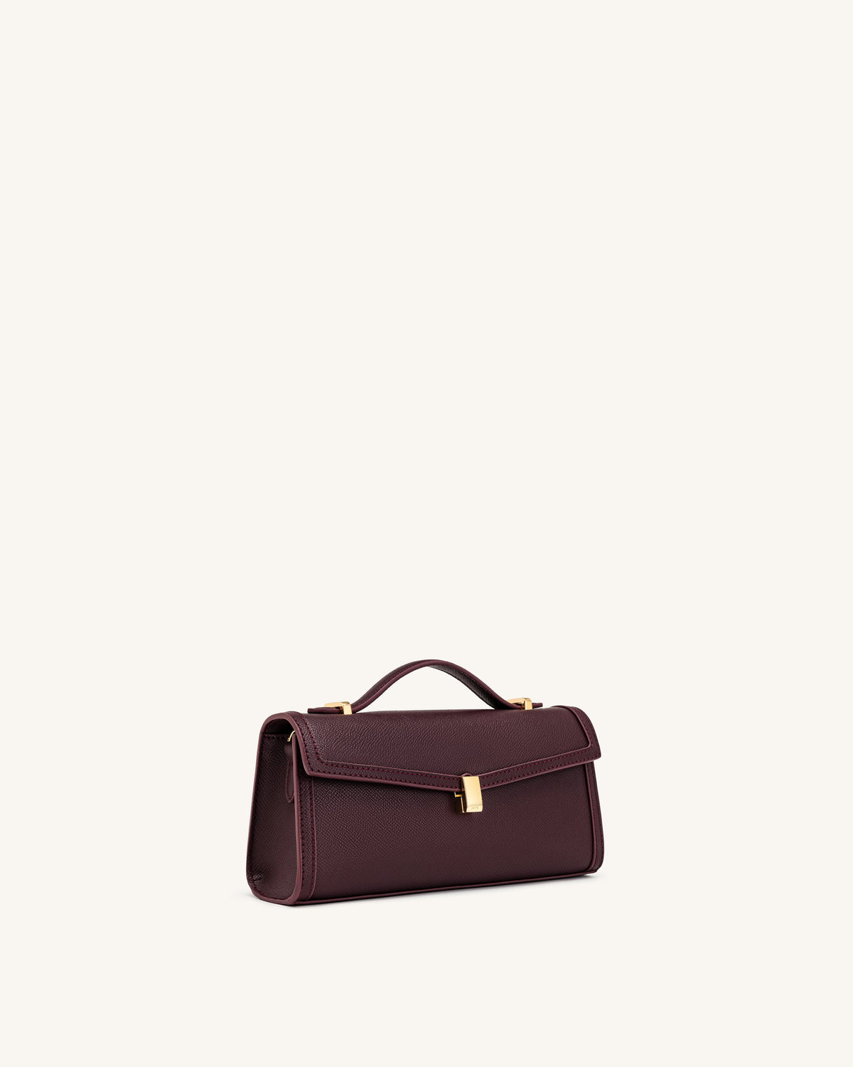 Delphine Saffiano Top Handle Bag - Deep Burgundy