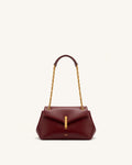Valerie Chain Flap Shoulder Bag - Dark Burgundy