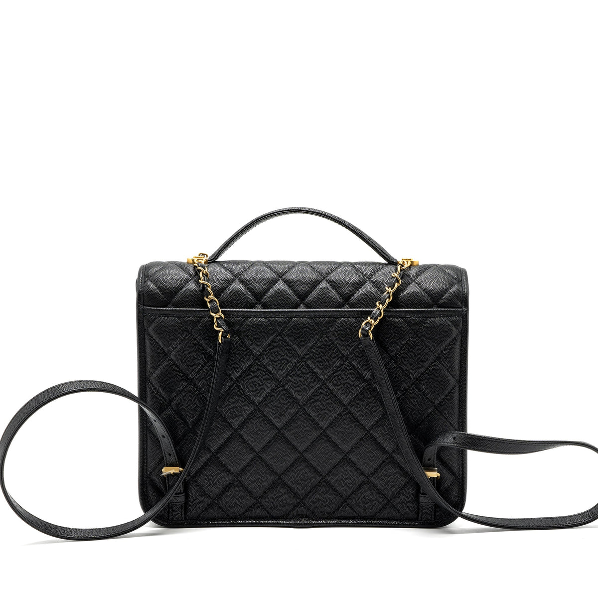 22K LARGE BACKPACK CAVIAR BLACK GHW(MICROCHIP)