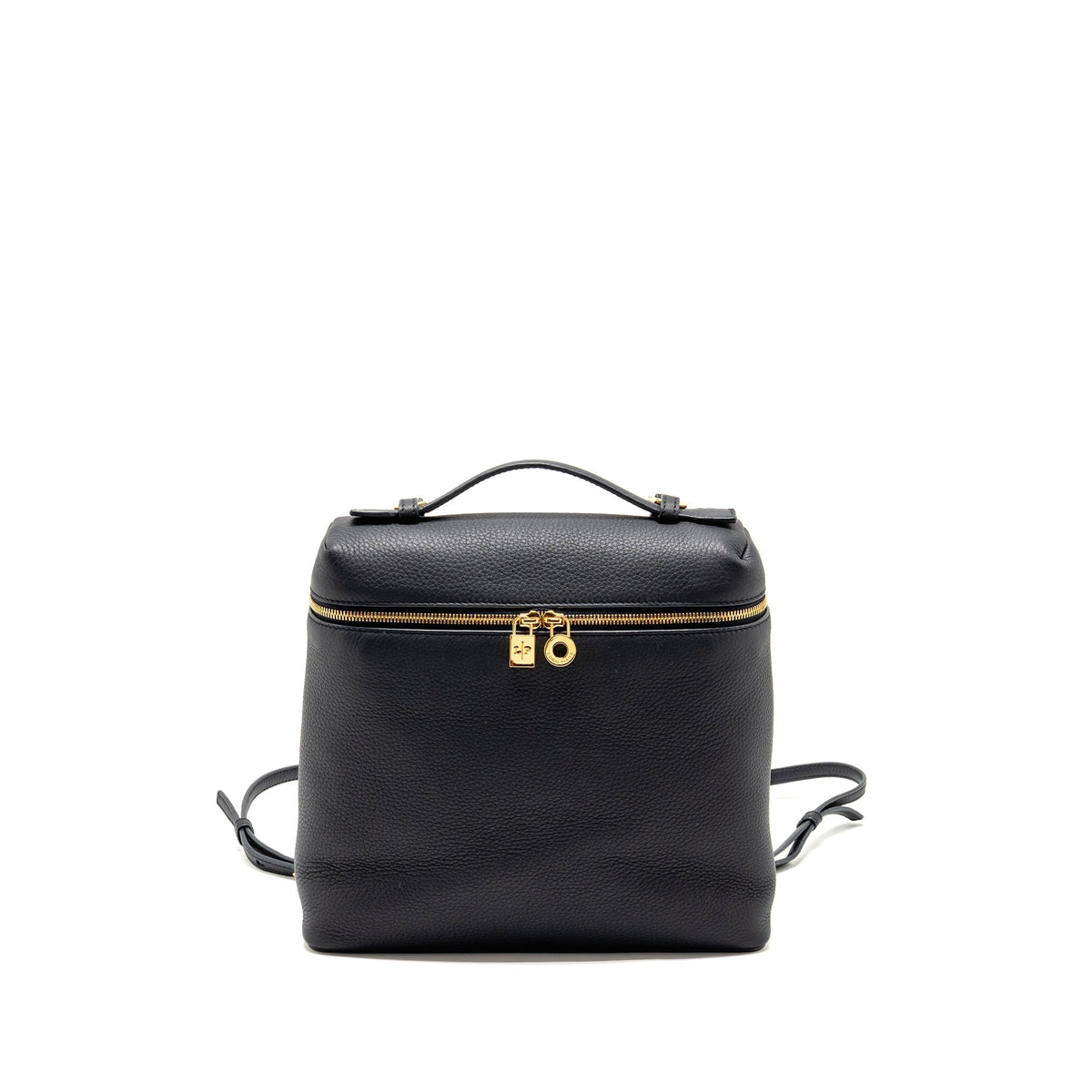 LORO PIANA EXTRA POCKET BACKPACK L23.5 GRAINED CALFSKIN NAVY GHW