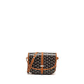 BELVEDERE PM MESSENGER BAG GOYARDLINE CANVAS/CALFSKIN BLACK/TAN SHW