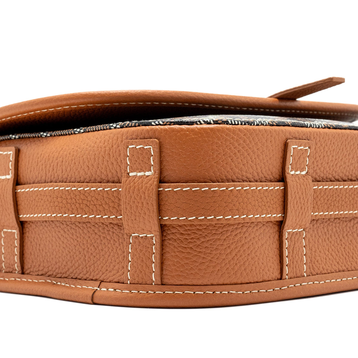 BELVEDERE PM MESSENGER BAG GOYARDLINE CANVAS/CALFSKIN BLACK/TAN SHW