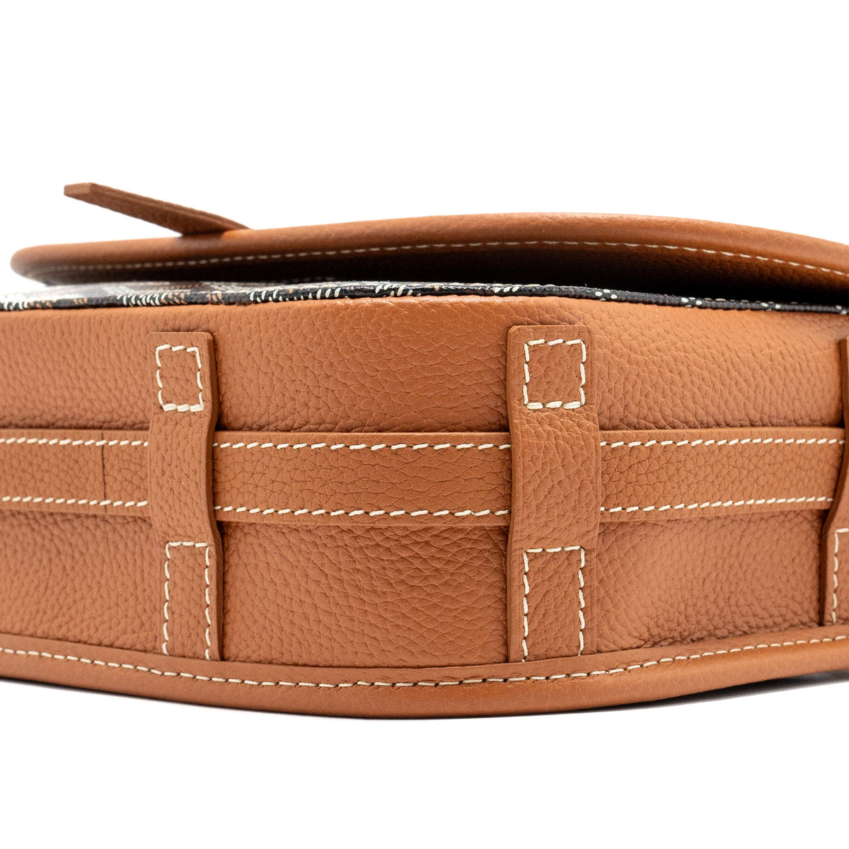 BELVEDERE PM MESSENGER BAG GOYARDLINE CANVAS/CALFSKIN BLACK/TAN SHW