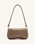 Joy Shoulder Bag - Brown Croc